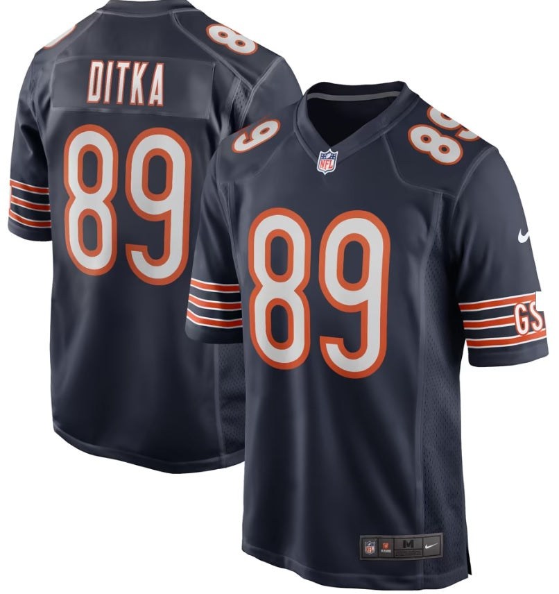 Mike Ditka Chicago Bears Blue Modern Style Football Jersey Adult Men's Sizes