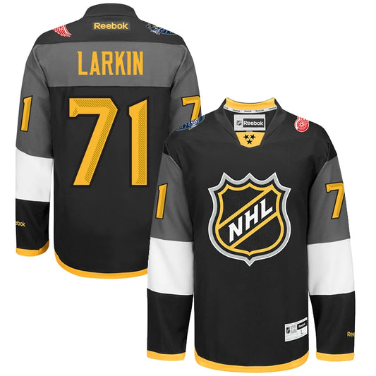 Dylan Larkin Detroit Red Wings #71 Black, Gray & Yellow Hockey Jersey Adult Men's Sizes