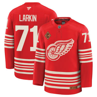 Dylan Larkin Detroit Red Wings #71 Cream & Red Hockey Jersey Adult Men's Sizes