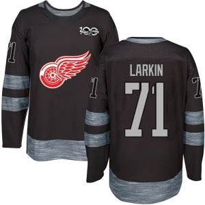 Dylan Larkin Detroit Red Wings #71 Gray & Black Hockey Jersey Adult Men's Sizes