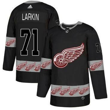 Dylan Larkin Detroit Red Wings #71 Red, Gray & Red Hockey Jersey Adult Men's Sizes