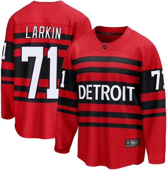 Dylan Larkin Detroit Red Wings #71 Red & Black Hockey Jersey Adult Men's Sizes