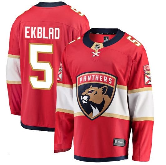 Aaron Ekblad #5 Florida Panthers Red Hockey Jersey Adult Men's Sizes