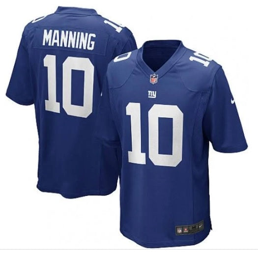 Eli Manning New York Giants #10 Blue Football Jersey Adult Men's Sizes