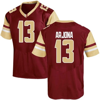 Enzo Arjona Boston College Eagles  #13 Maroon Football Jersey Adult Men's Sizes