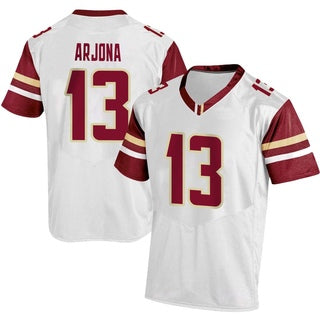 Enzo Arjona Boston College Eagles  #13 White Football Jersey Adult Men's Sizes