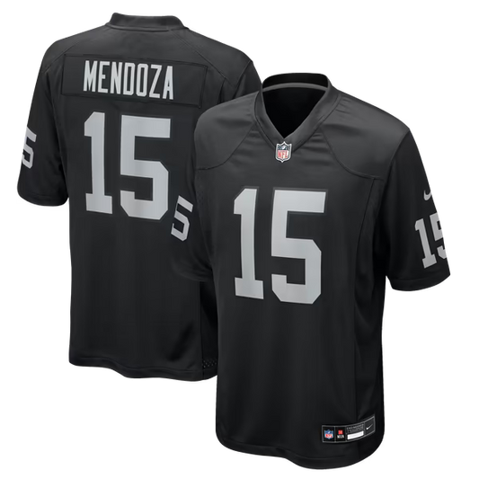 Fernando Mendoza Las Vegas Raiders #15 Black Football Jersey Adult Men's Sizes
