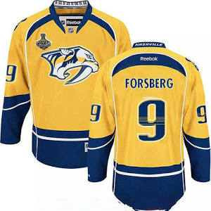 Filip Forsberg Nashville Predators #9 Gold & Navy Hockey Jersey Adult Men's Sizes