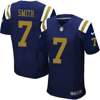 Geno Smith New York Jets #7 Navy Blue Football Jersey Adult Men's Sizes