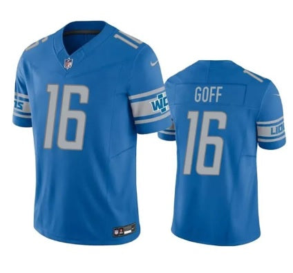 Jared Goff Detroit Lions Blue Football Jersey Adult Men's Sizes