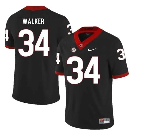 Herschel Walker Georgia Bulldogs Black College Football Jersey Adult Men's