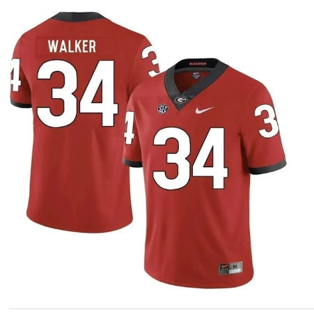 Herschel Walker Georgia Bulldogs Red College Football Jersey Adult Men's