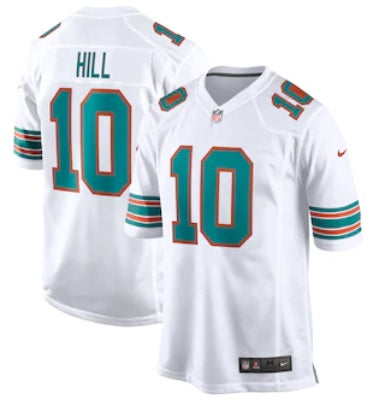 Tyreek Hill #10 Miami Dolphins White Football Jersey Adult Men's Sizes