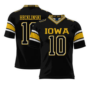 Jeremy Hecklinski Iowa Hawkeyes #10 Black Football Jersey Adult Men's Size