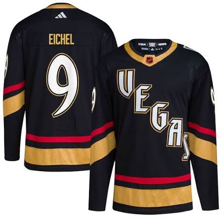Jack Eichel Vegas Golden Knights #9 Black Hockey Jersey Adult Men's Sizes