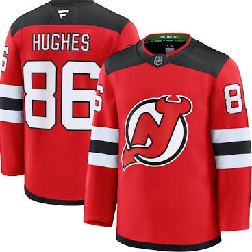 Jack Hughes New Jersey Devils #86 White & Red Hockey Jersey Adult Men's Sizes