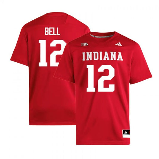 Jacob Bell Indiana Hoosiers #12 Red Football Jersey Adult Men's Sizes