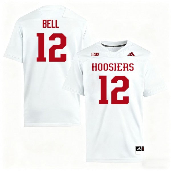 Jacob Bell Indiana Hoosiers #12 White Football Jersey Adult Men's Sizes
