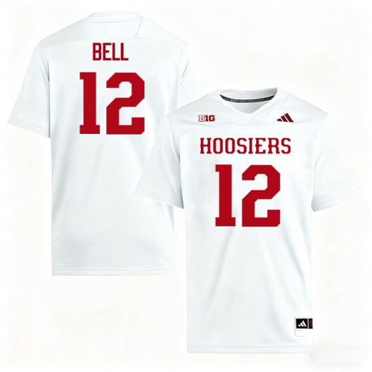 Jacob Bell Indiana Hoosiers #12 White Football Jersey Adult Men's Sizes