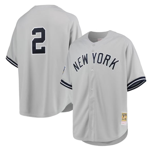 Derek Jeter New York Yankees #2 Gray Road Jersey Adult Men's Sizes