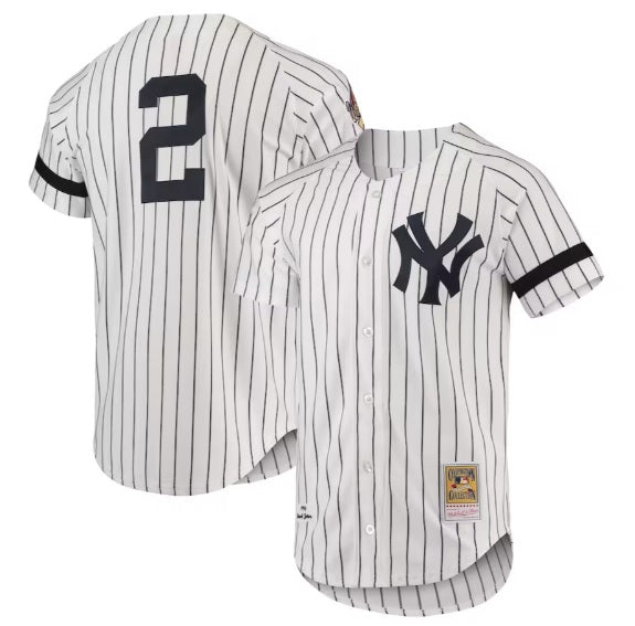 Derek Jeter New York Yankees #2 White Pinstripe Jersey Adult Men's Sizes