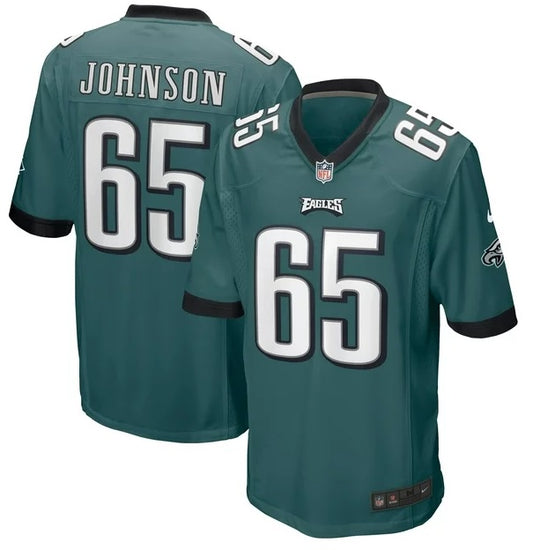 Lane Johnson #65 Midnight Green Philadelphia Eagles Men's Football Jersey