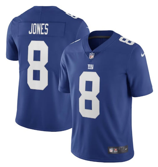 Daniel Jones #8 New York Giants Blue Football Jersey Adult Men's Sizes