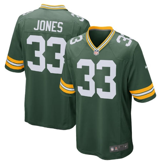 Aaron Jones #33 Green Bay Packers Green Football Jersey Adult Men's Sizes