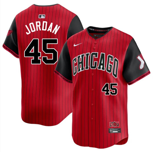 Michael Jordan White Sox Red City Connect #45 Baseball Jersey Adult Men's Sizes