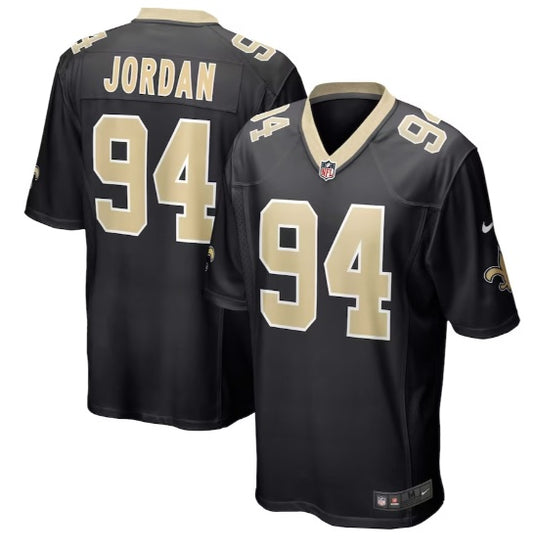 Cameron Jordan #94 New Orleans Saints Black Football Jersey Adult Men's Sizes