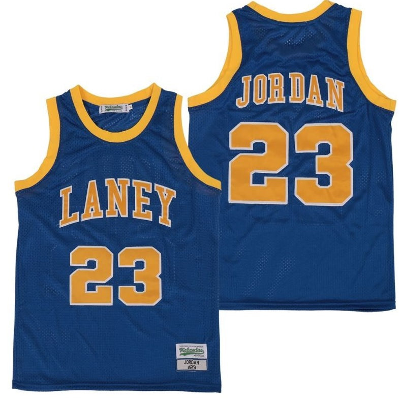 Michael Jordan Laney High School Blue Basketball Jersey Adult Men's Sizes