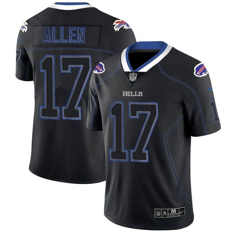 Josh Allen Buffalo Bills #17 Black Football Jersey Adult Men's Sizes