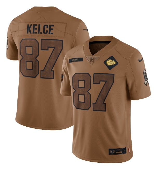 Travis Kelce Kansas City Chiefs Salute to Service 2023 Football Jersey