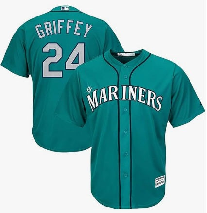 Ken Griffey Jr. Seattle Mariners Teal Green Baseball Jersey Adult Men's Sizes