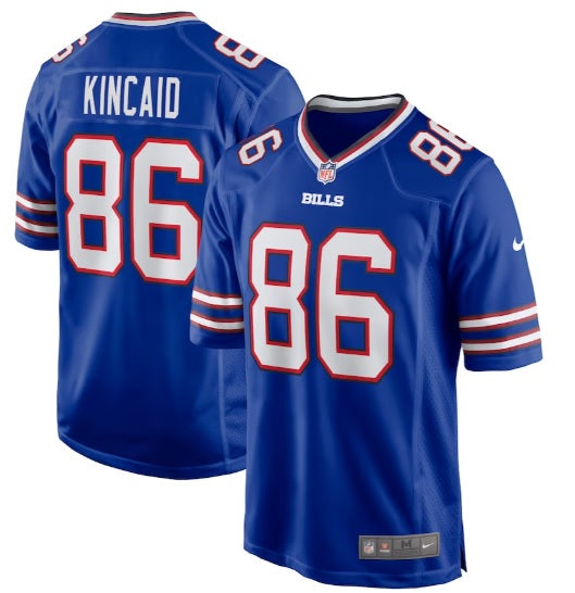 Dalton Kincaid #86 Buffalo Bills Blue Football Jersey Adult Men's Sizes