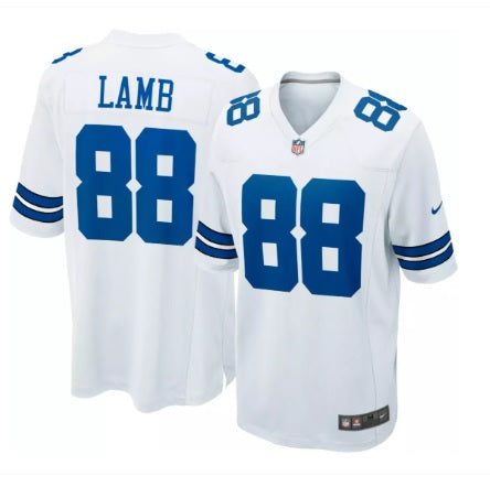 CeeDee Lamb #88 Dallas Cowboys White Away Football Jersey Men's Sizes