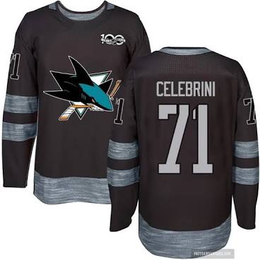 Macklin Celebrini San Jose Sharks #71  Black & gray Hockey Jersey Adult Men's Sizes