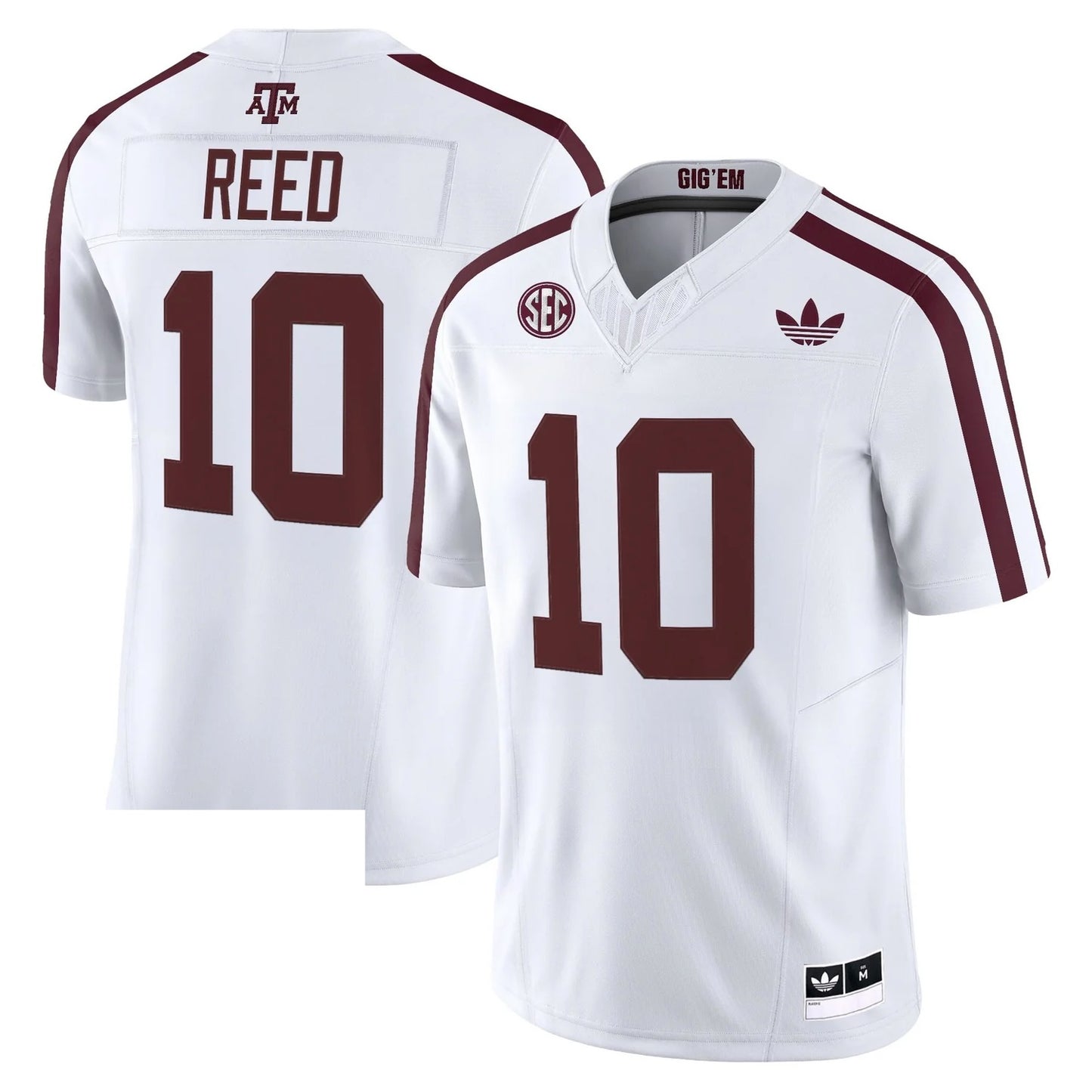 Marcel Reed Texas A&M Aggies #10 White Football Jersey Adult Men's Sizes