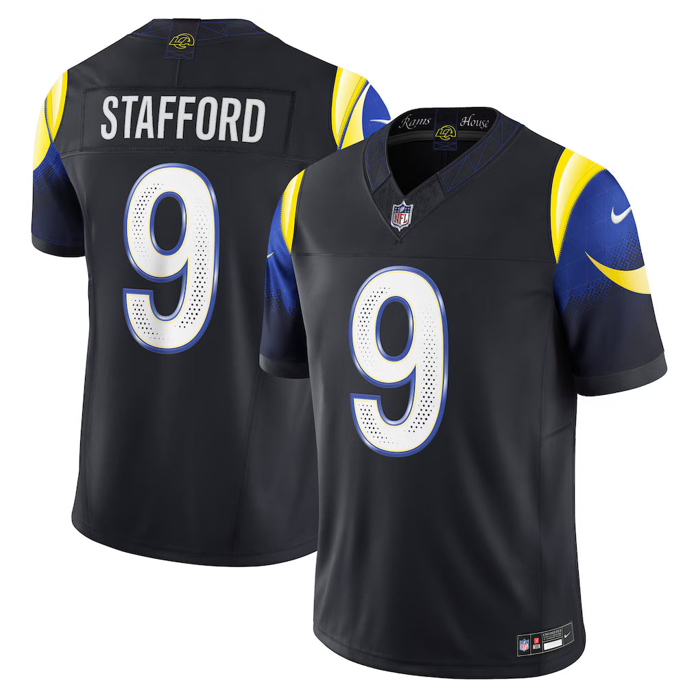 Matthew Stafford Los Angelas Rams #9 Midnight Blue Football Jersey Adult Men's Sizes