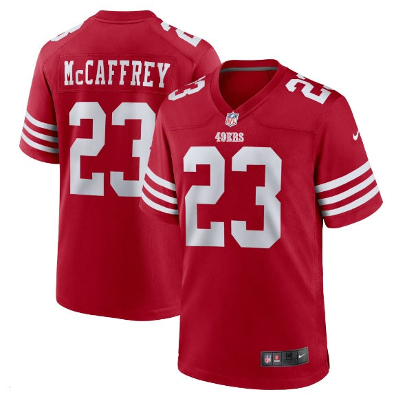 Christian McCaffrey San Francisco 49ers Red Home Football Jersey Men's Sizes