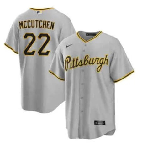 Andrew Mccutchen Pittsburgh Gray Baseball Jersey Adult Men's Sizes