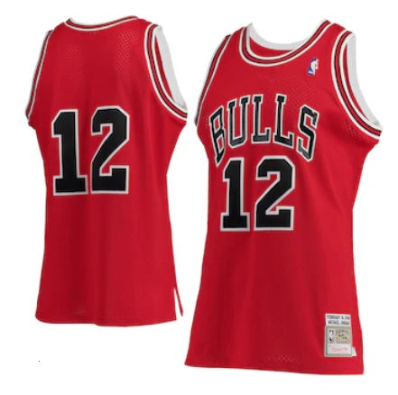 Michael Jordan Chicago Bulls #12 Red Basketball Jersey Adult Men's Sizes