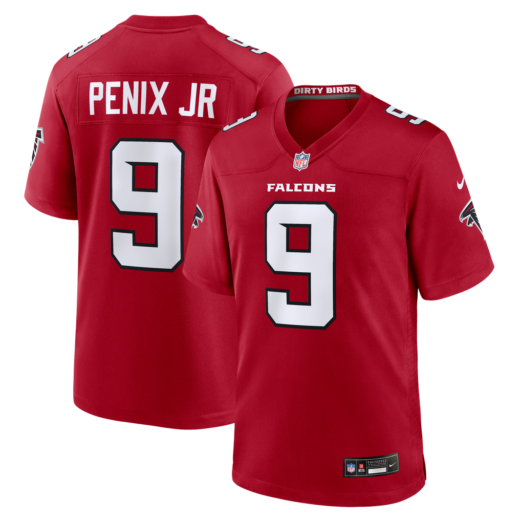 Michael Penix Jr. Atlanta Falcons #9  Red Football Jersey Adult Men's Sizes