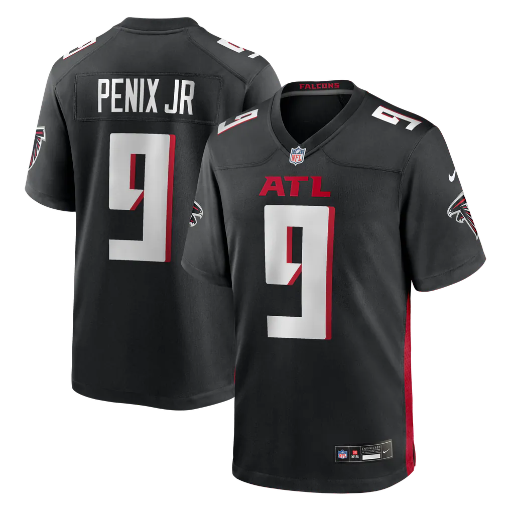 Michael Penix Jr. Atlanta Falcons #9  Black Football Jersey Adult Men's Sizes
