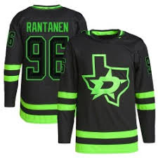 Mikko Rantanen Dallas Stars #96 Black & victory Green Hockey Jersey Adult Men's Sizes