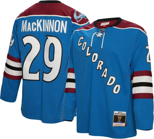 Nathan MacKinnon Colorado Avalanche #29 Powder Blue Vintage Replica Hockey Jersey Adult Men's Sizes