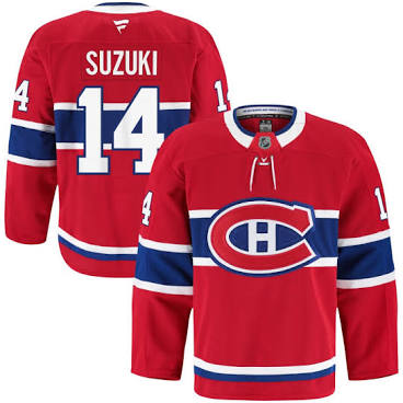 Nick Suzuki Montreal Canadiens #14 Red Hockey Jersey Adult Men's Sizes
