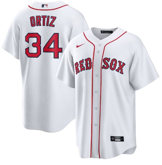 David Ortiz (With Name) "Big Papi" Red Sox White Baseball Jersey Adult Men's Sizes