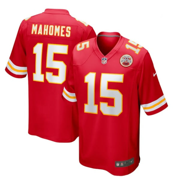 Patrick Mahomes #15 Kansas City Chiefs Red Home Football Jersey Adult Men's Sizes