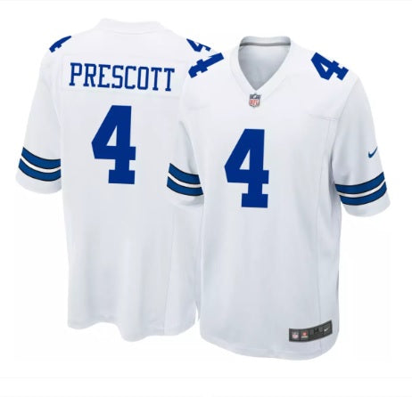 Dak Prescott Dallas Cowboys White Away Football Jersey Men's Sizes